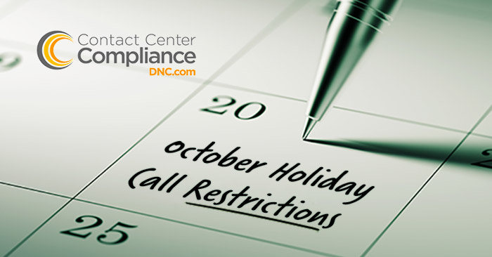 October Holiday Call Restrictions