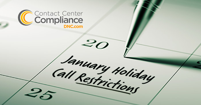 January Holiday Call Restrictions