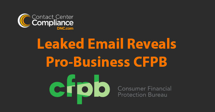 Leaked Email Reveals Pro-Business CFPB