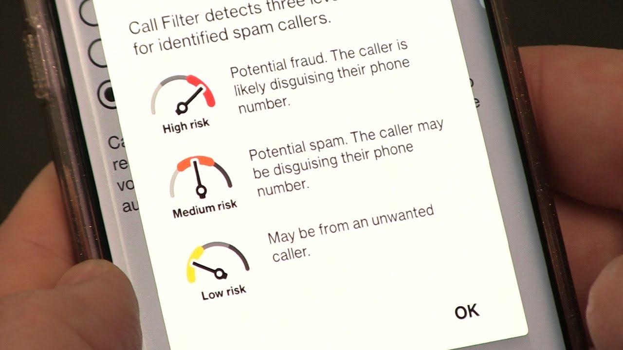 Verizon Call Filter warnings