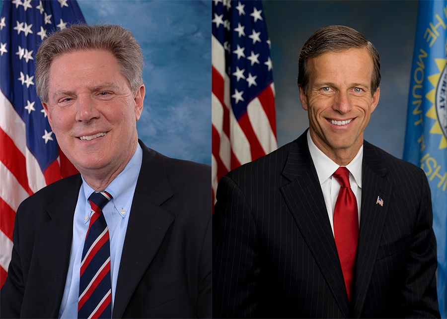 Official portraits of Congressman Frank Pallone and Senator John Thune