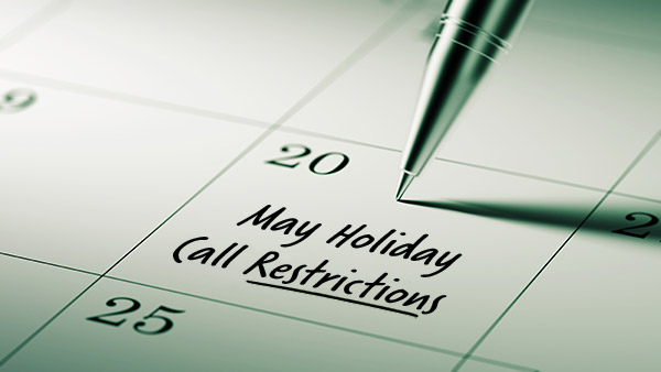 2020 May Restricted Do Not Call Dates