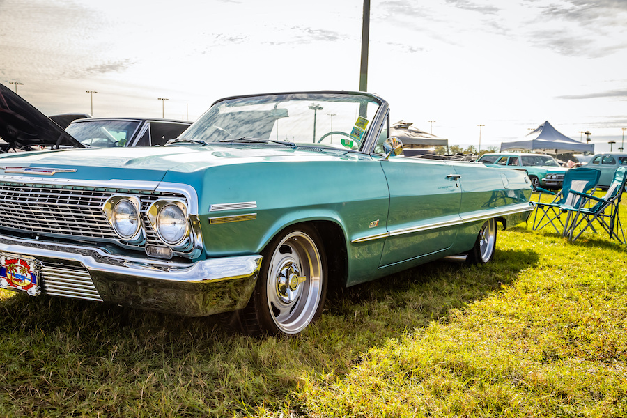 A 1963 Chevy Impala convertible