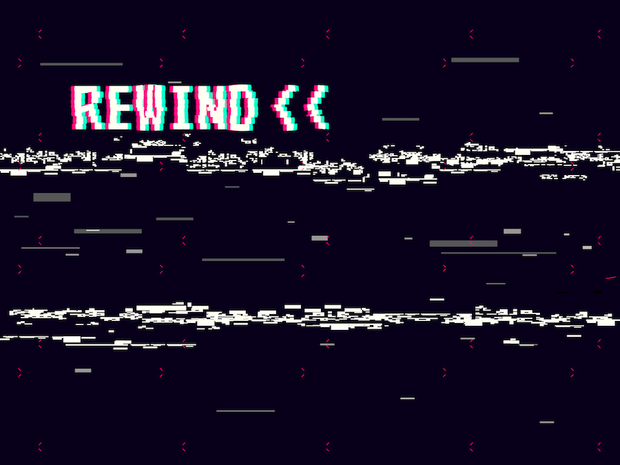 Rewind glitch background